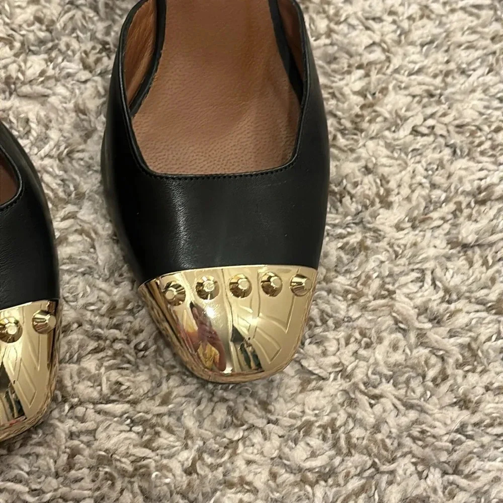 Sandro Linette Decorative Toe Leather Sandals - Picture 5 of 7